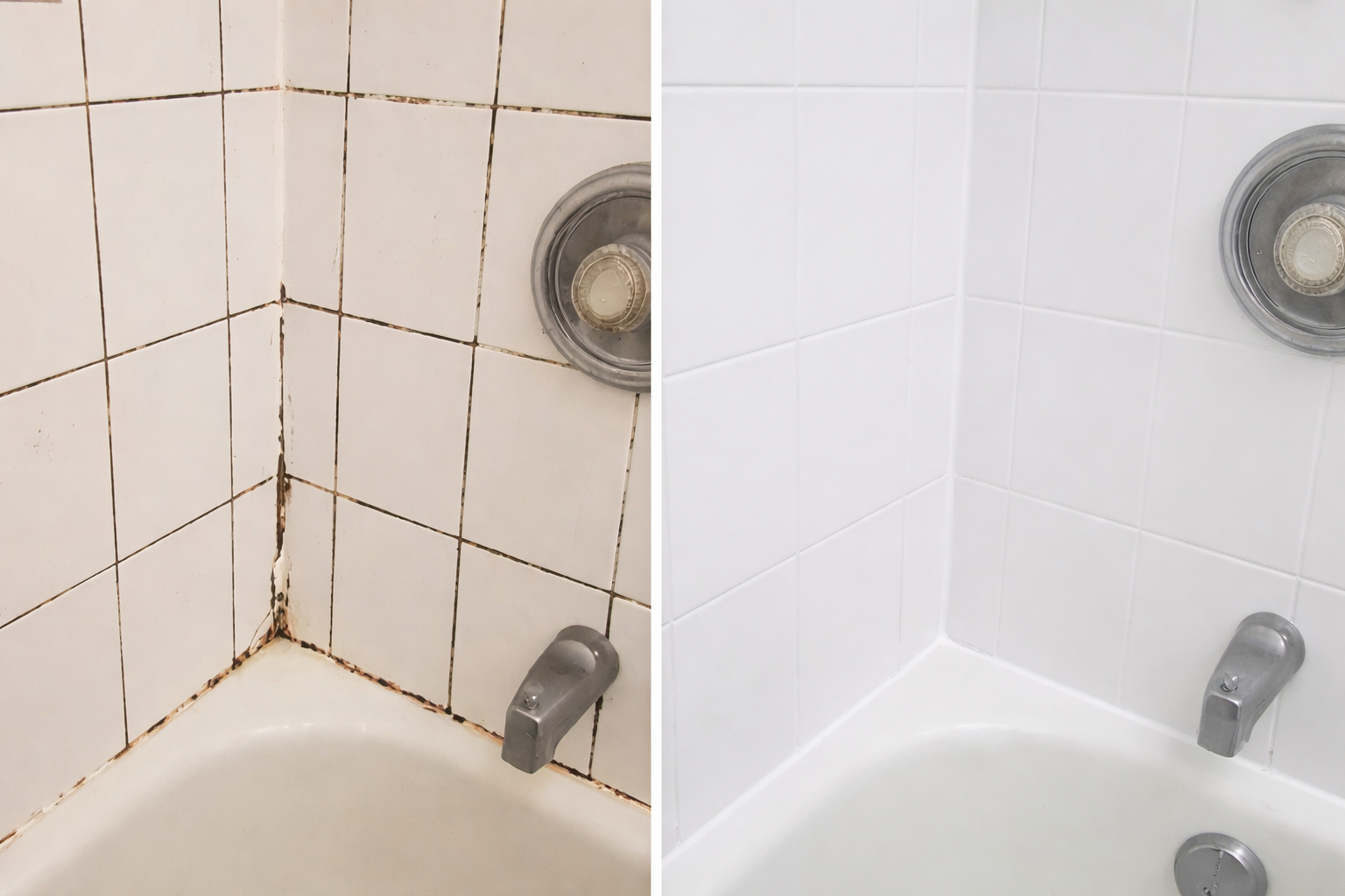 Beschimmelde Kit Vervangen – Voor & Na - Kitwerkvernieuwen.nl